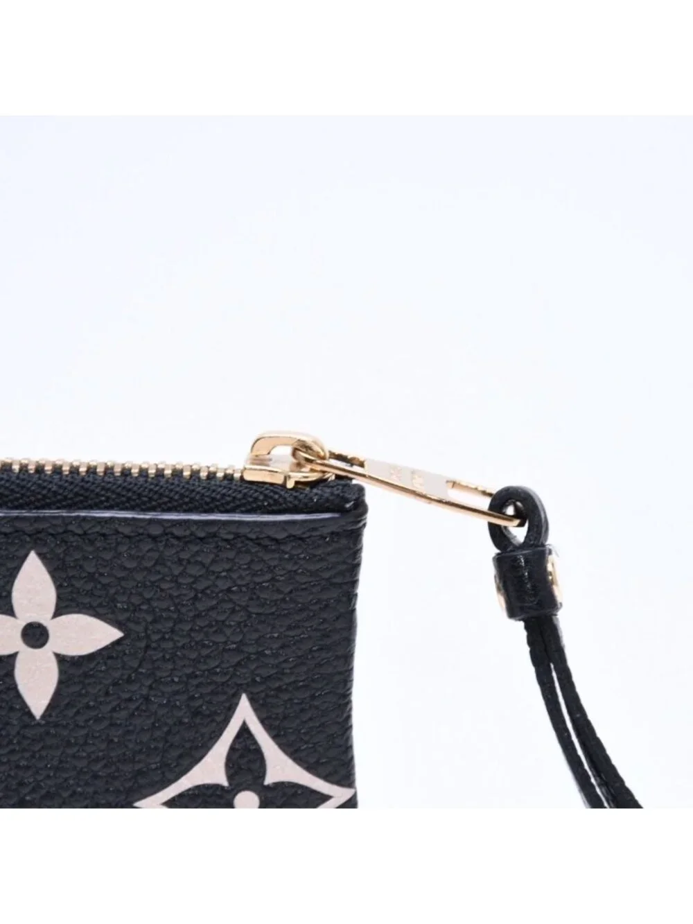 Louis Vuitton Coin Purse Monogram Empreinte Noir Pochette Cles Black Beige